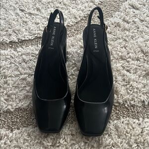 Anne Klein Women Black Lizette Slingback Pump